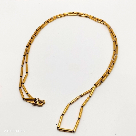 Monet Women's Tubal Link Chain 15"  Necklace Gold Tone - Picture 1 of 6